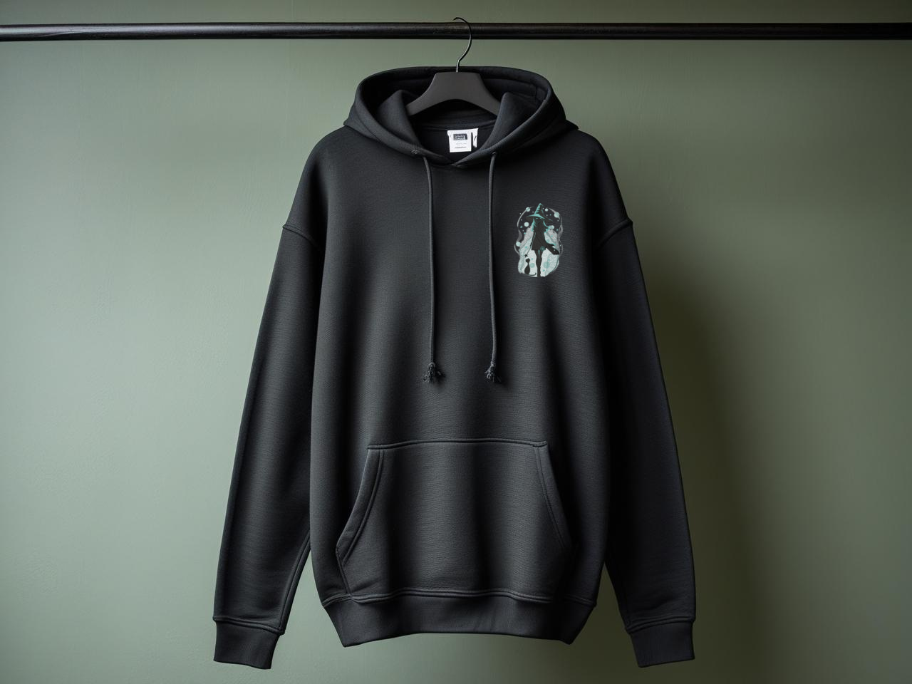 Sweat à capuche brodé thème sorcellerie
