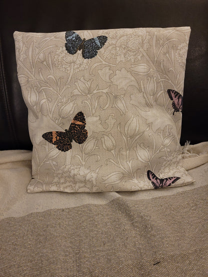 Housse de coussin papillon