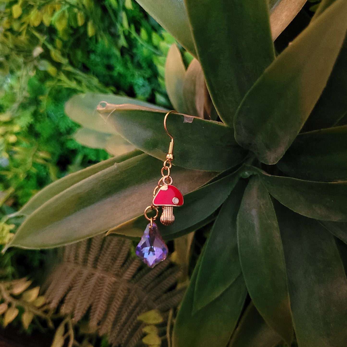 Boucles d'oreilles champignon