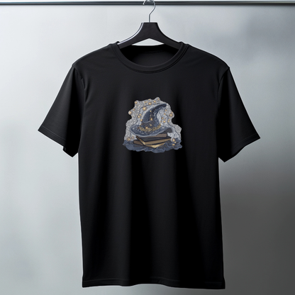 T-shirt brodé thème sorcellerie.