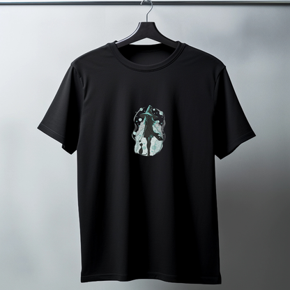 T-shirt brodé thème sorcellerie.