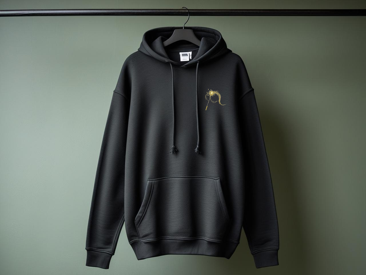 Sweat à capuche brodé thème sorcellerie