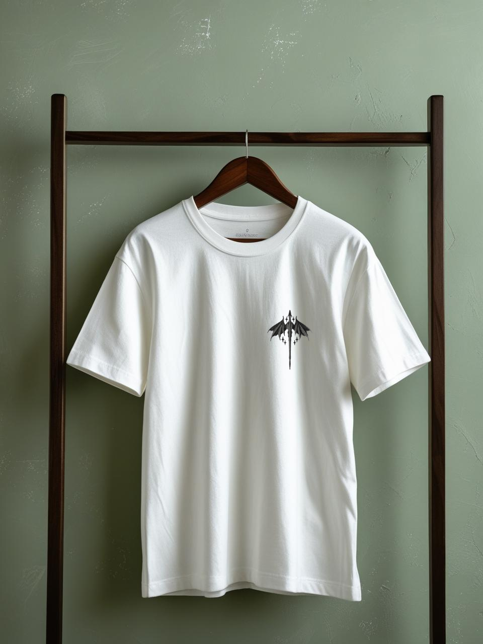 T-shirt brodé thème animaux fantastique.
