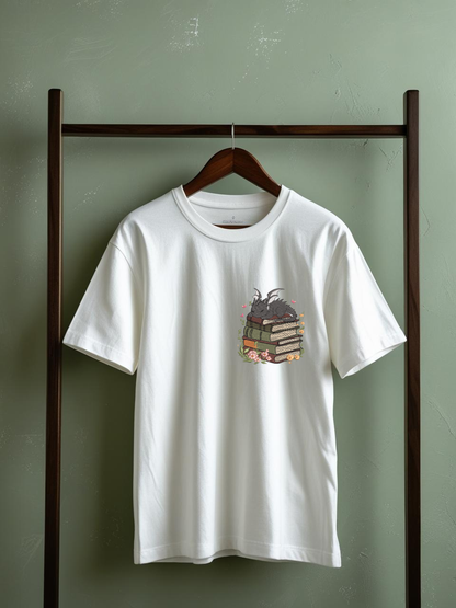 T-shirt brodé thème animaux fantastique.