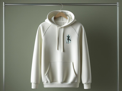 Sweat à capuche brodé thème sorcellerie.