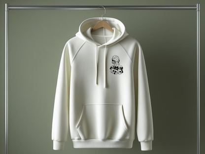 Sweat à capuche brodé thème sorcellerie.