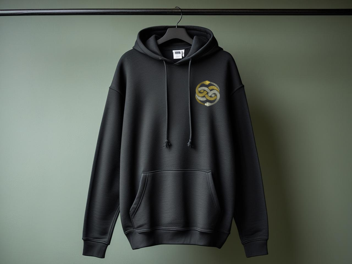 Sweat brodé thème fantasy.
