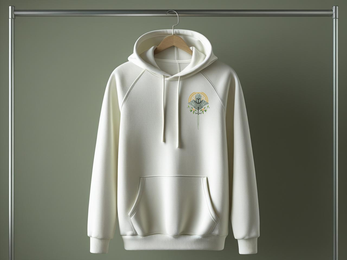 Sweat brodé thème fantasy.