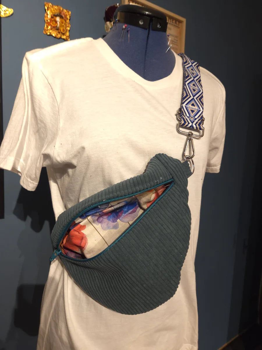 Sac banane velours côtelé