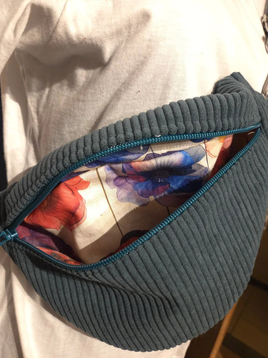 Sac banane velours côtelé