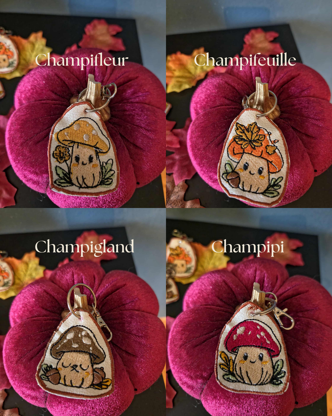 Porte clés champignon