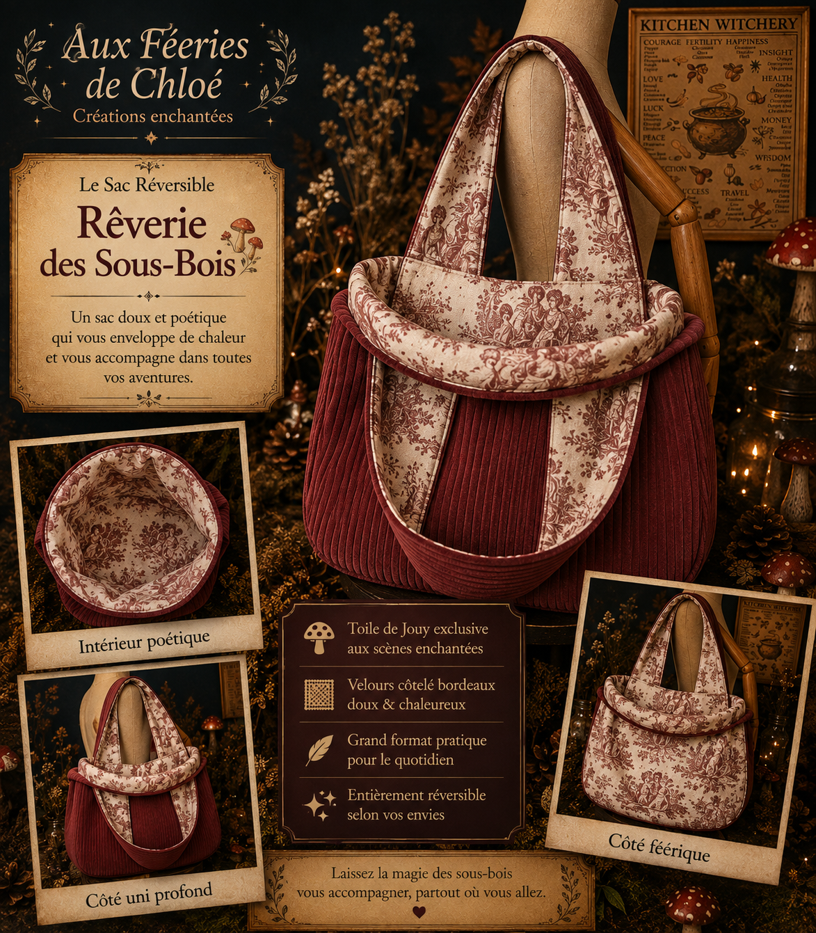 Sacs en velours côtelé