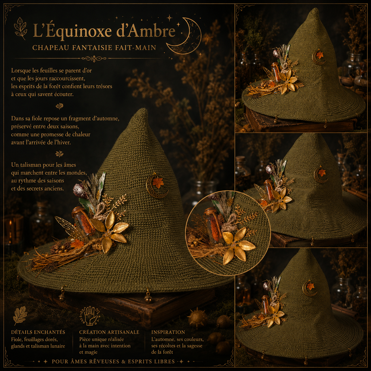 Chapeau " l'équinoxe d'ambre "