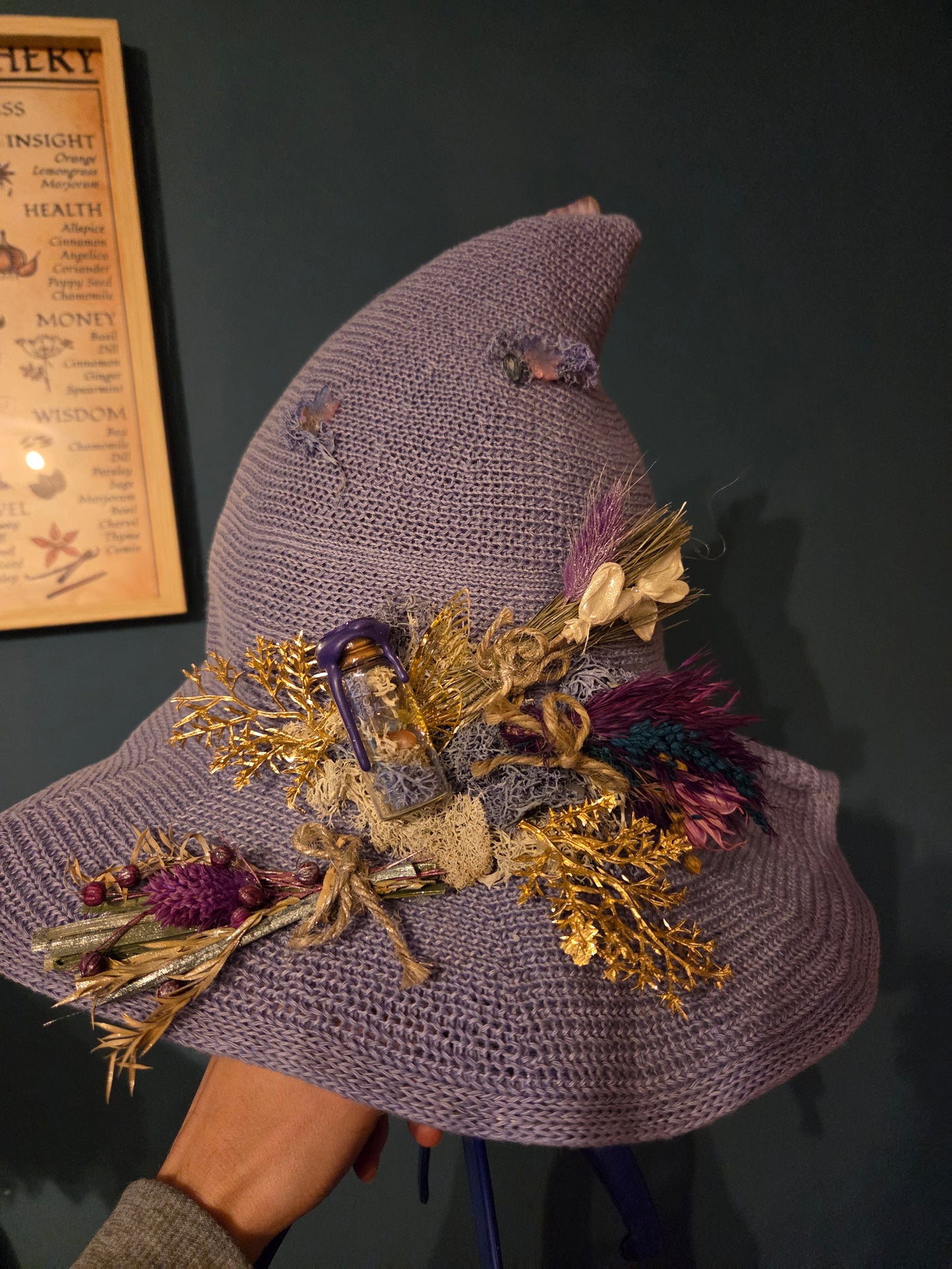 Chapeau " la brume violette "