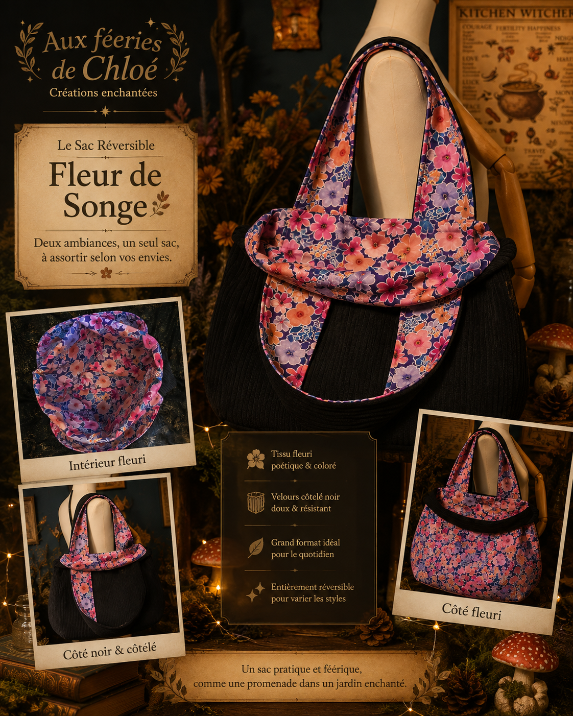 Sacs en velours côtelé