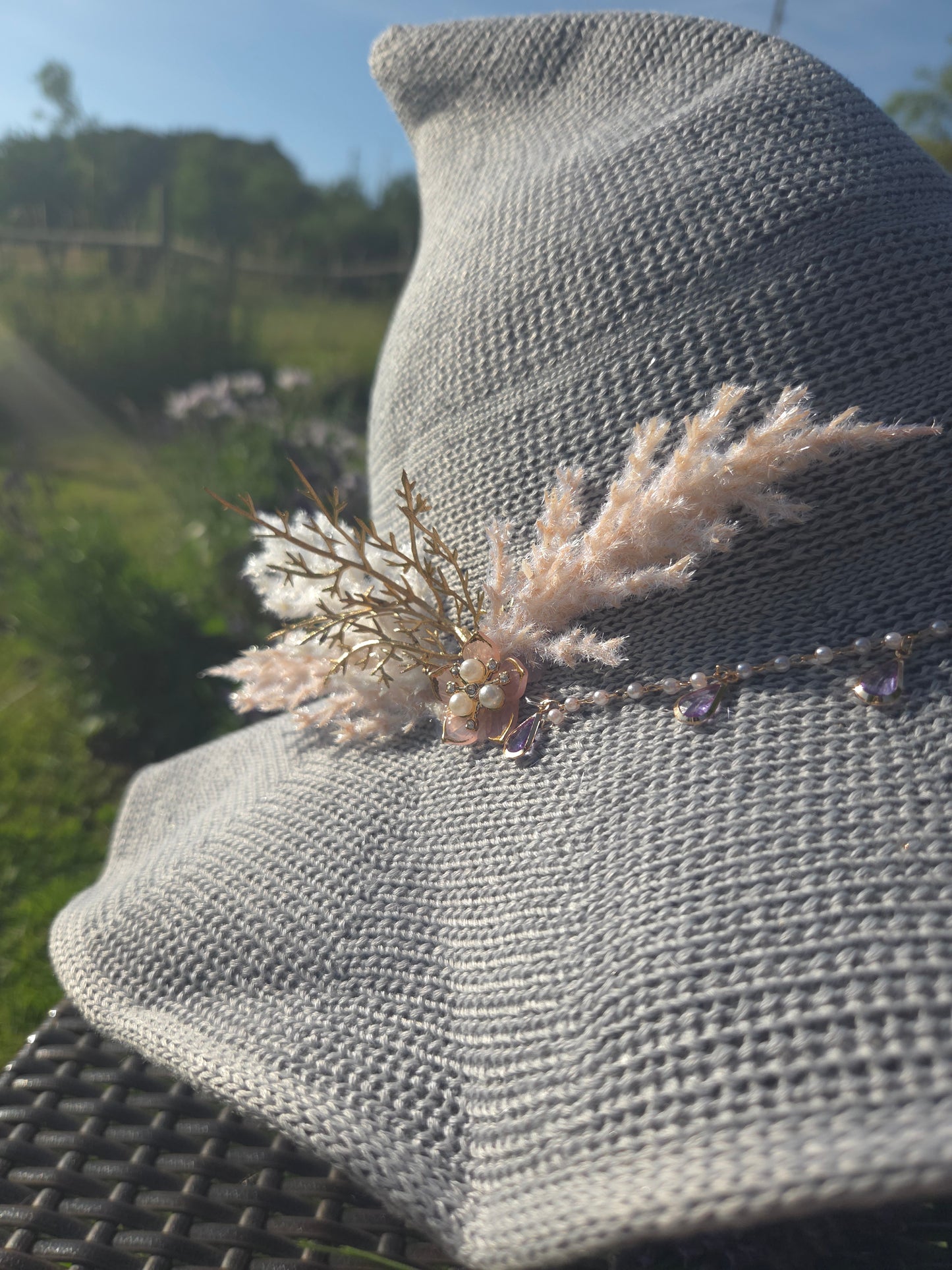 Chapeau " le songe perlé "
