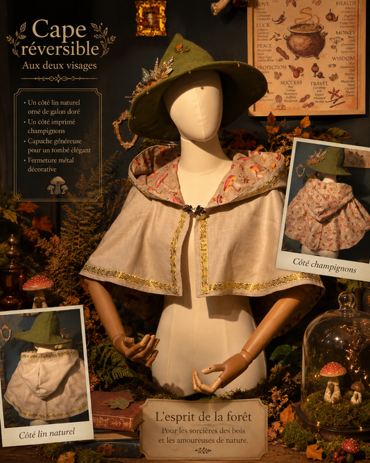✨ Cape réversible – Taille unique
