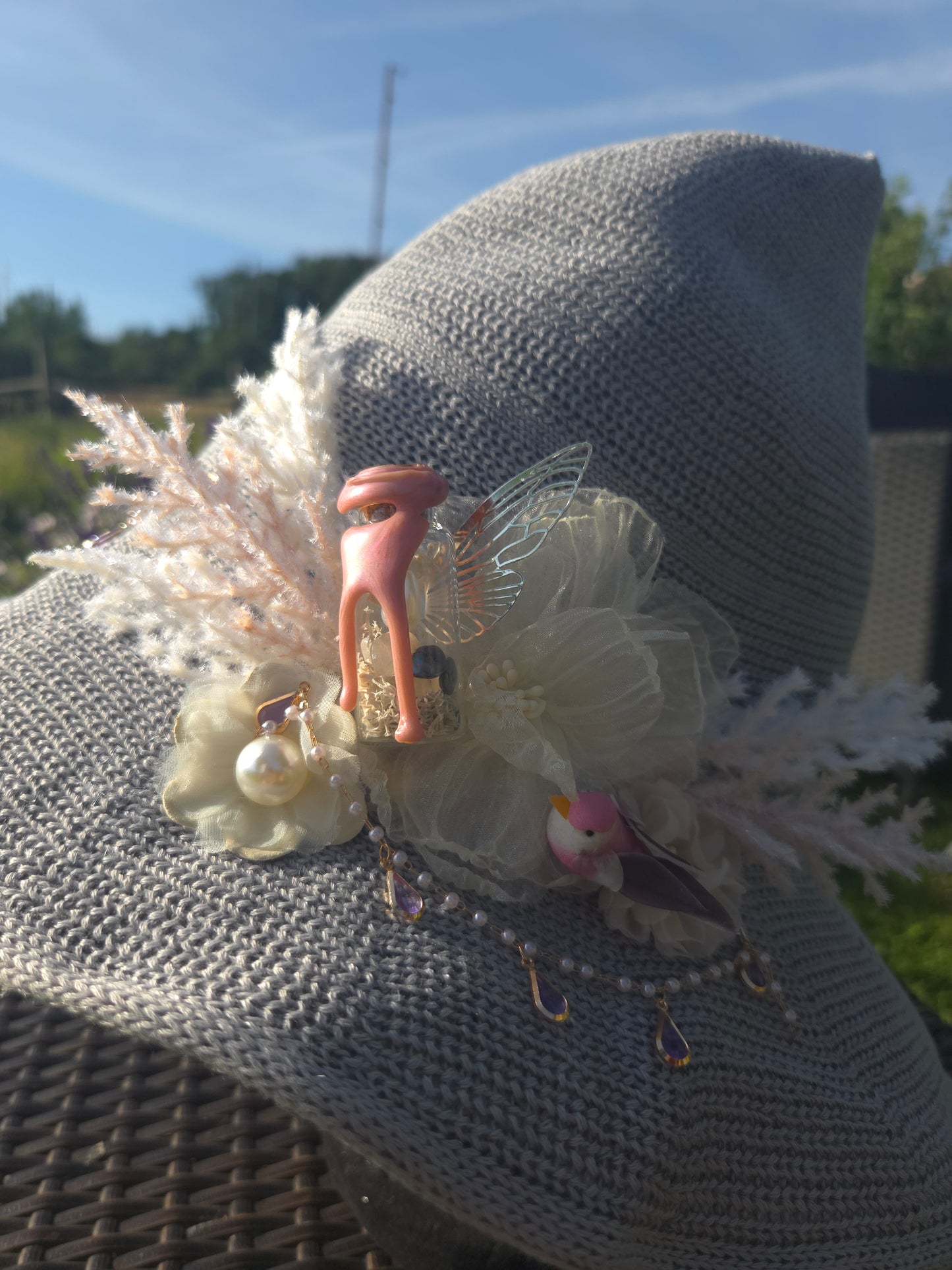 Chapeau " le songe perlé "